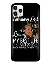 Load image into Gallery viewer, Betty Boop February Girl Living My Best Life Birthday Meaningful Gift Phone case