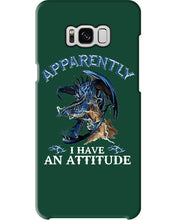 Load image into Gallery viewer, Apparently I Have An Attitude Blue Dragon Phone case