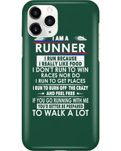 Load image into Gallery viewer, I Am A Runner I Run Because I Really Like Food Custom Design Phone case