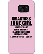 Load image into Gallery viewer, Birthday Gift For Smartass June GirlHeart On Her Sleeve Phone case