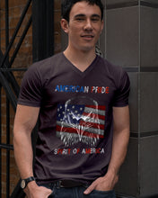 Load image into Gallery viewer, Eagle American Pride Spirit Of America Gift For American People Guys V-Neck