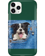 Load image into Gallery viewer, Border Collie In Denim Pocket Gift For Dog Lovers Phone case