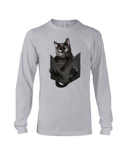 Load image into Gallery viewer, Cat In Your Front Pocket Perfect Gift For Friends Who Loves Cat Unisex Long Sleeve