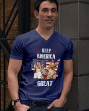 Load image into Gallery viewer, Keep America Great Yorkshire Terrier Gift For Dog Lovers Guys V-Neck