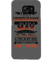 Load image into Gallery viewer, I'm A Grumpy Old Man I Was Born In May With My Heart Phone case