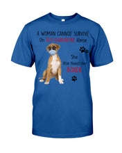 Load image into Gallery viewer, A Woman Can't Survive On Self-quarantine Alone Also Needs Boxer Guys Tee