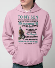 Load image into Gallery viewer, Look Right Beside You Eagle Mom Gift For Son Hoodie