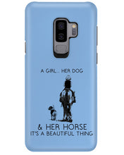 Load image into Gallery viewer, A Girl Her Dog Her Horse It's A Beautiful Thing Phone case