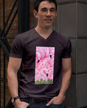 Load image into Gallery viewer, Beautiful Flamingo And Feather Gift For Flamingo Lovers Guys V-Neck