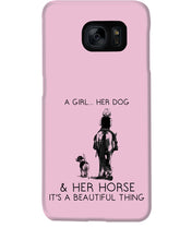 Load image into Gallery viewer, A Girl Her Dog Her Horse It's A Beautiful Thing Phone case