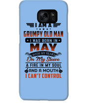 Load image into Gallery viewer, I'm A Grumpy Old Man I Was Born In May With My Heart Phone case