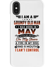 Load image into Gallery viewer, I'm A Grumpy Old Man I Was Born In May With My Heart Phone case