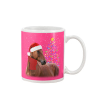 Load image into Gallery viewer, Cute Horse With Santa Hat Lovely Christmas Tree Gift For Horse Lovers Mug