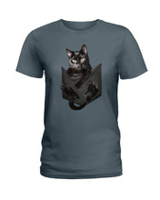 Load image into Gallery viewer, Cat In Your Front Pocket Perfect Gift For Friends Who Loves Cat Ladies Tee