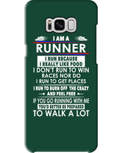 Load image into Gallery viewer, I Am A Runner I Run Because I Really Like Food Custom Design Phone case