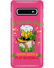 Load image into Gallery viewer, Baseball Drink Beer Day St Patrick's Day Gift For Baseball Lovers Phone case