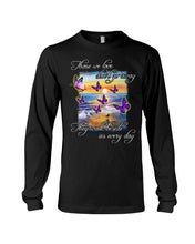 Load image into Gallery viewer, Butterfly Sunset On Beach Those We Love Don't Go Away Gift For Lover Unisex Long Sleeve