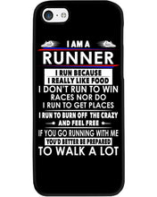 Load image into Gallery viewer, I Am A Runner I Run Because I Really Like Food Custom Design Phone case