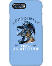 Load image into Gallery viewer, Apparently I Have An Attitude Blue Dragon Phone case