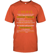 Load image into Gallery viewer, Cheryl Custom Name Gift A Warrior's Mentality With A Poet's Soul Guys Tee