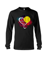Load image into Gallery viewer, Lovely Phone Case My Heart Is On Field Gift For Softball Lovers Unisex Long Sleeve
