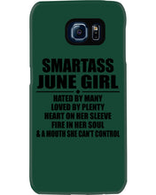 Load image into Gallery viewer, Birthday Gift For Smartass June GirlHeart On Her Sleeve Phone case