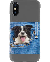 Load image into Gallery viewer, Border Collie In Denim Pocket Gift For Dog Lovers Phone case