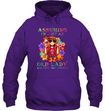 Load image into Gallery viewer, I Am Just An Old Lady Was Your First Mistake Hippie Hoodie