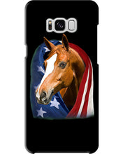 Load image into Gallery viewer, Horse Covered Into USA Flag Meaningful Gift For Men Phone case