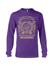 Load image into Gallery viewer, Los Mejores Nacen En Noviembre Gift For Men Unisex Long Sleeve