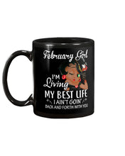Load image into Gallery viewer, Betty Boop February Girl Living My Best Life Birthday Meaningful Gift Mug