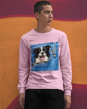 Load image into Gallery viewer, Border Collie In Denim Pocket Gift For Dog Lovers Unisex Long Sleeve