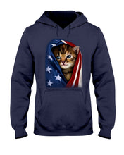 Load image into Gallery viewer, Lovely Tote Bag Cat In American Flag Gift For Cat Lovers Hoodie