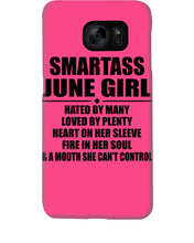 Load image into Gallery viewer, Birthday Gift For Smartass June GirlHeart On Her Sleeve Phone case