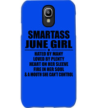 Load image into Gallery viewer, Birthday Gift For Smartass June GirlHeart On Her Sleeve Phone case