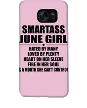 Load image into Gallery viewer, Birthday Gift For Smartass June GirlHeart On Her Sleeve Phone case