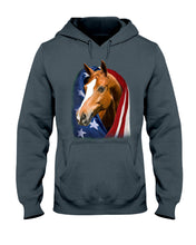 Load image into Gallery viewer, Horse Covered Into USA Flag Meaningful Gift For Men Hoodie