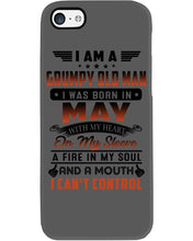 Load image into Gallery viewer, I'm A Grumpy Old Man I Was Born In May With My Heart Phone case