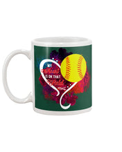 Load image into Gallery viewer, Lovely Phone Case My Heart Is On Field Gift For Softball Lovers Mug