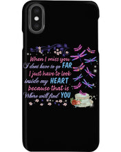 Load image into Gallery viewer, Butterflies When I Miss You I Just Have To Look Inside My Heart Gift For Lover Phone case