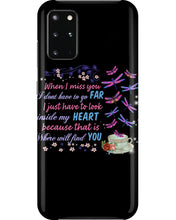 Load image into Gallery viewer, Butterflies When I Miss You I Just Have To Look Inside My Heart Gift For Lover Phone case