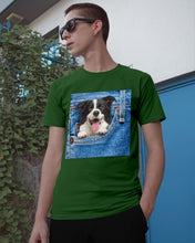 Load image into Gallery viewer, Border Collie In Denim Pocket Gift For Dog Lovers Guys Tee