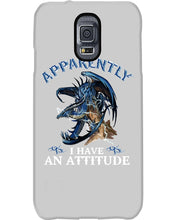 Load image into Gallery viewer, Apparently I Have An Attitude Blue Dragon Phone case