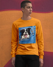 Load image into Gallery viewer, Border Collie In Denim Pocket Gift For Dog Lovers Unisex Long Sleeve