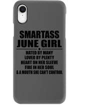 Load image into Gallery viewer, Birthday Gift For Smartass June GirlHeart On Her Sleeve Phone case