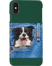 Load image into Gallery viewer, Border Collie In Denim Pocket Gift For Dog Lovers Phone case