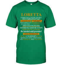 Load image into Gallery viewer, Loretta Custom Name Gift A Warrior's Mentality With A Poet's Soul Guys Tee