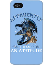 Load image into Gallery viewer, Apparently I Have An Attitude Blue Dragon Phone case
