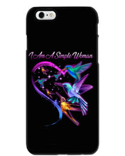 Load image into Gallery viewer, Hummingbirds Heart Shaped I Am A Simple Woman Gift For Mom Phone case