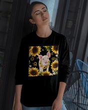 Load image into Gallery viewer, Beautiful Pig With Sunflowers Gift For Pig Lovers Unisex Long Sleeve